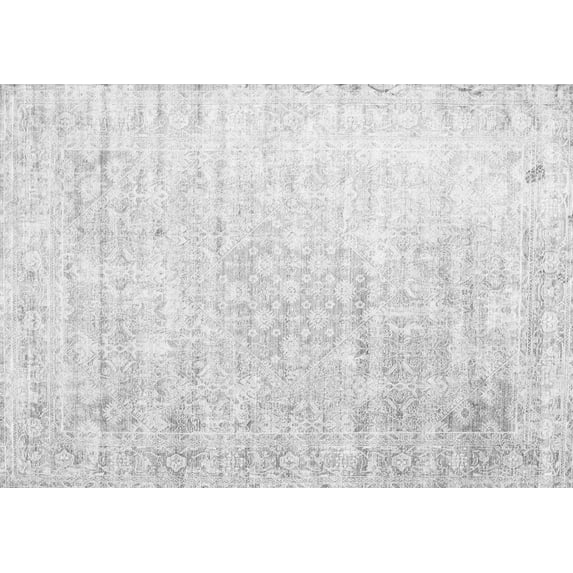 Ahgly Company Indoor Rectangle Persian Gray Traditional Area Rugs, 5' x 8'