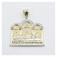thumbnail image 4 of Men's Diamond-Cut Last Supper Charm Pendant unisex Adult 10K Yellow White  Gold, All Sizes - Goldum NYC, 4 of 5