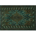 thumbnail image 1 of Ahgly Company Indoor Rectangle Persian Turquoise Blue Traditional Area Rugs, 8' x 12', 1 of 4