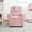 Pink/Chenille, variant on Naomi Home Suri Kids Push Back Recliner Chair with Headrest and Cup Holder, Gray