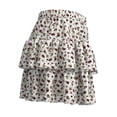 thumbnail image 3 of Falda George para Mujer Corta con Elástico en Cintura y Olanes Estampado Flor Blanco Talla EG, 3 of 4