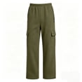 thumbnail image 6 of LIaqionyy Big Boys Cargo Sweatpants Wide Leg Baggy Pants Athletic Open Bottom Jogger Pant with Pockets, 6 of 7