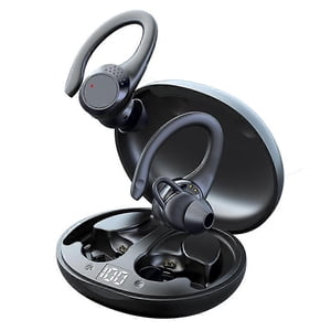 Wireless Earbuds Bluetooth 5.2 Headphones for Sports, Noise Cancelling Bluetooth Wireless Ear Buds with Mic for Running, black