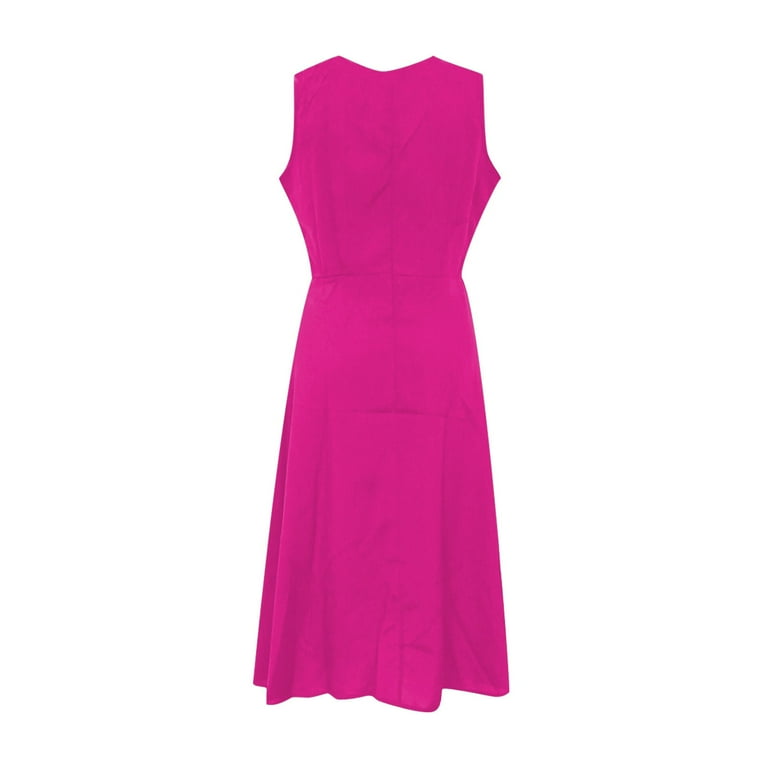 maxi hot pink dress for women Flutter Sleeve Maxi Dress main image 1