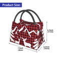 thumbnail image 2 of Defioc Christmas Buffalo Plaid Print Lunch Bag for Women Men,Insulated Lunch Bag Leakproof Cooler Tote Bag Organizer for Work Picnic or Travel, 2 of 6