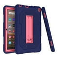 thumbnail image 4 of SaniMore for Amazon Fire HD 8 & 8 Plus (10th Generation, 2020) Back Case Hidden Kickstand Heavy Duty Protective Tri-layer Hybird Shockproof Rubber Case for Amazon Fire HD 8 & 8 Plus, Navy/Rose, 4 of 8