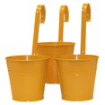 thumbnail image 1 of Houston International Trading 8535E SAFF 7 in. dia. Enameled Galvanized Planter, Saffron, 1 of 1
