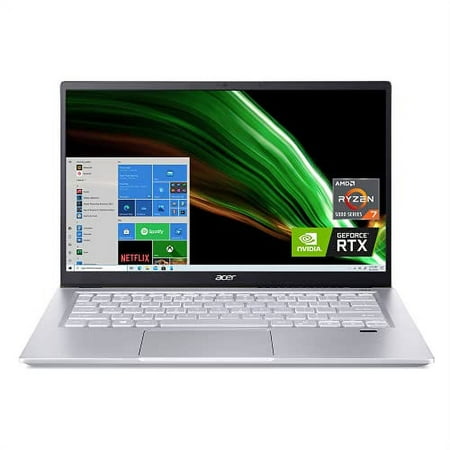 Acer Swift X SFX14-41G-R1S6 Creator Laptop | 14" Full HD 100% sRGB | AMD Ryzen 7 5800U | NVIDIA RTX 3050Ti Laptop GPU | 16GB LPDDR4X | 512GB SSD | Wi-Fi 6 | Backlit KB | Alexa | Windows 10 Home