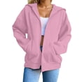 thumbnail image 5 of Womens Zip Up Hoodies Casual Long Sleeve Hoodie Jacket Oversized Lightweight Pullover Sweatshirts Y2K Tops with Pocket, XS-5XL, 5 of 8