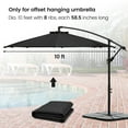 thumbnail image 2 of Crestlive Products 10ft 8 Ribs Patio Hanging Offset Umbrella Replacement Canopy, Canopy Only Black, 2 of 5