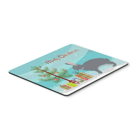Carolines Treasures BB9333MP Giant Chinchilla Rabbit Christmas Mouse Pad Hot Pad or Trivet Teal Large multicolor