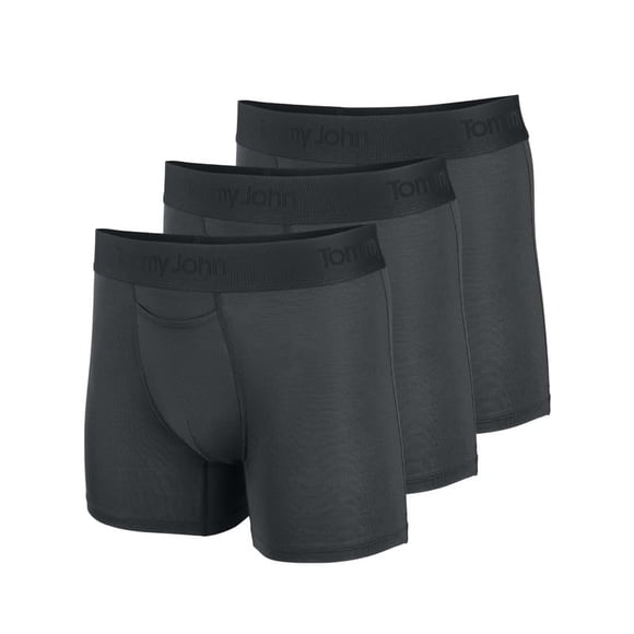 Pack de 3 bóxers Trunk Underwear Tommy John Second Skin para hombre, color gris