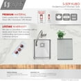 thumbnail image 3 of Stylish Undermount 16" Stainless Steel Double Bowl Kitchen Sink with Grid and Strainer S-509XG, 3 of 11