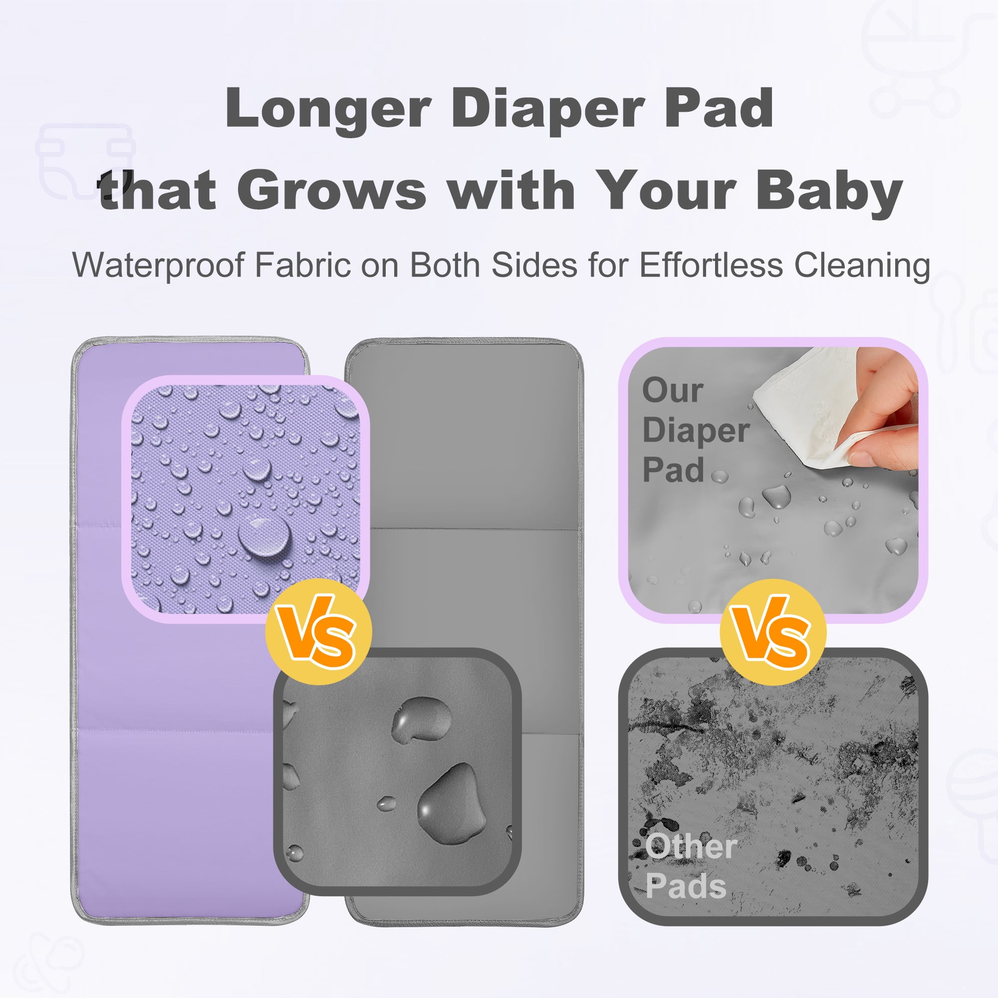 DERSTUEWE Diaper Bags, Small  Fashion Diaper Backpack for Women Baby Diaper Bag with Insulated Milk Bottle Pocket, Purple