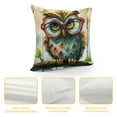thumbnail image 4 of Orinice Owl Glasses Branch Graphic Decorative Throw Pillow Cover for Home Couch Living Room Sofa - Short Plush Material, 1PC 20x20in, 4 of 5
