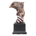thumbnail image 4 of American Bald Eagle On USA Star Spangled Banner Flag Bust Electroplated Statue, 4 of 8