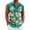 Vermilion, variant on Men's Sleeveless Hawaiian Shirt Tile Patchwork Print Button Down Casual Summer Vacation Shirt Wine L