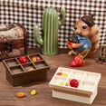 2 Pcs 4x2.6x2 inch Miniature Furniture Plastic Fruit Storage Rack Model ...