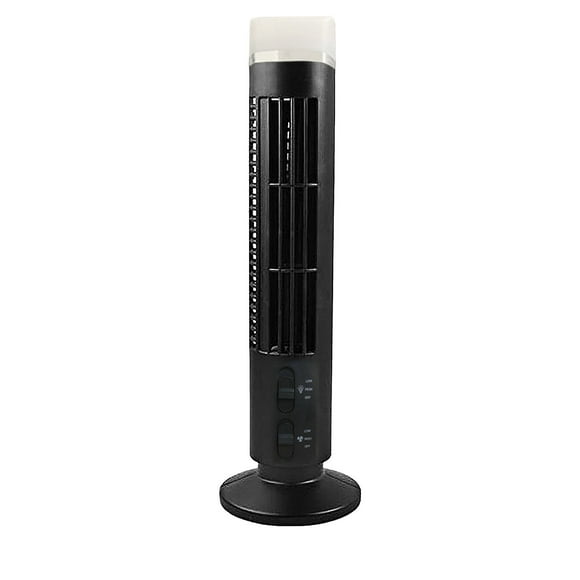 Tower Fan Bladeless Mini Fan, Usavan Portable USB Desk Fan LED Display, Quiet Operation 2 Speeds Vertical Air Conditioner for Office Bedroom
