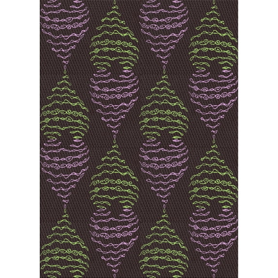 Ahgly Company Indoor Rectangle Patterned Mid Gray Novelty Area Rugs, 8' x 10'