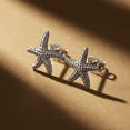 thumbnail image 4 of SilverCloseOut Tropical Starfish Earrings, Sterling Silver, Womens Studs, 0.35 in, 4 of 8