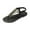 Black, variant on Womens Flip Flops Flat Sandals Elastic Strap Metallic Buckle Slip on Casua Beachl Outsole Spring Summer Shoes