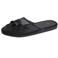 thumbnail image 3 of Mesh Sandals For Women Non-Slip Breathable Comfortable Casual Footwear Summer Slip On Floral Flat Shoes (8.5, Black), 3 of 6