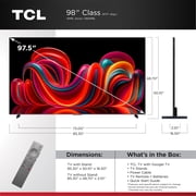 TCL 98” QM8L Series SQD-Mini LED QLED Smart Google TV (NEW 2026) - TCL Deep Color System with Super QLED, Up to LD4000 Precise Dimming Series, Up to HDR6000 Peak Nits, WHVA 2.0 Ultra Panel - 98QM8L