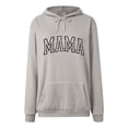 thumbnail image 4 of zaveiop Mama Sweatshirt Casual Long Sleeve Hoodies Fall Loose Mom Gift Drawstring Pullover Tops with Pockets 2025 Big Sales (Light Gray, L), 4 of 4