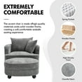 thumbnail image 5 of Aukfa Oversized Accent Chair with 2 in 1 Storage Ottoman,Sofa Chaise Chair Armchair for Living Room Bedroom,Gray, 5 of 8