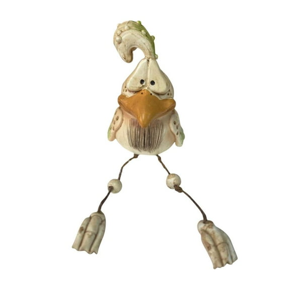 100Fens Resin Bird Sparrow Colorful Garden Plug Chair Garden Decoration