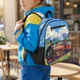 thumbnail image 2 of KUIFORTI Red Train Toddler Backpack Boys Kids School Bag with Multiple Organizer Pockets Adjustable Straps 13.5 Inch for Preschool Kindergarten Back to School Gifts, 2 of 7
