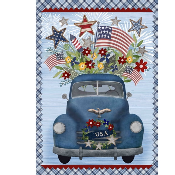 Briarwood Lane 4th of July House Flag 40x28 For Outdoor Celebrate America Pickup For 4th of July House Flag