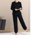 thumbnail image 4 of Annhoo 2 Piece Outfit for Women Long Sleeve Crewneck Fleece Fuzzy Soft Clothes Fall Winter Warm Sets, 4 of 5