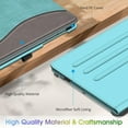 thumbnail image 6 of Fintie Case for Samsung Galaxy Tab S10 Plus 2024/ Tab S9 Plus 2023 12.4 Inch with S Pen Holder, Multi-Angle Viewing Protective Cover with Pocket, Auto Sleep/Wake, Turquoise, 6 of 9