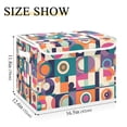 thumbnail image 5 of Yayeee Collapsible Cube Storage Bin with Lid Fabric Closet Decorative Basket with Handles, Orange Geometric, 5 of 7