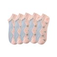thumbnail image 2 of Breathable Floral Mesh Low Cut Socks 5 Pack Transparent Ankle Socks with Bottom for Women's Daily Wear, 2 of 4