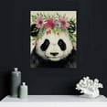 thumbnail image 5 of Nawypu  Cute Panda Canvas Wall Art Wild Animal Posters Funny Panda with Garland Wall Décor Rustic Home Artwork for Nursery Room Bedroom Bathroom Kitchen Decoration, 5 of 5