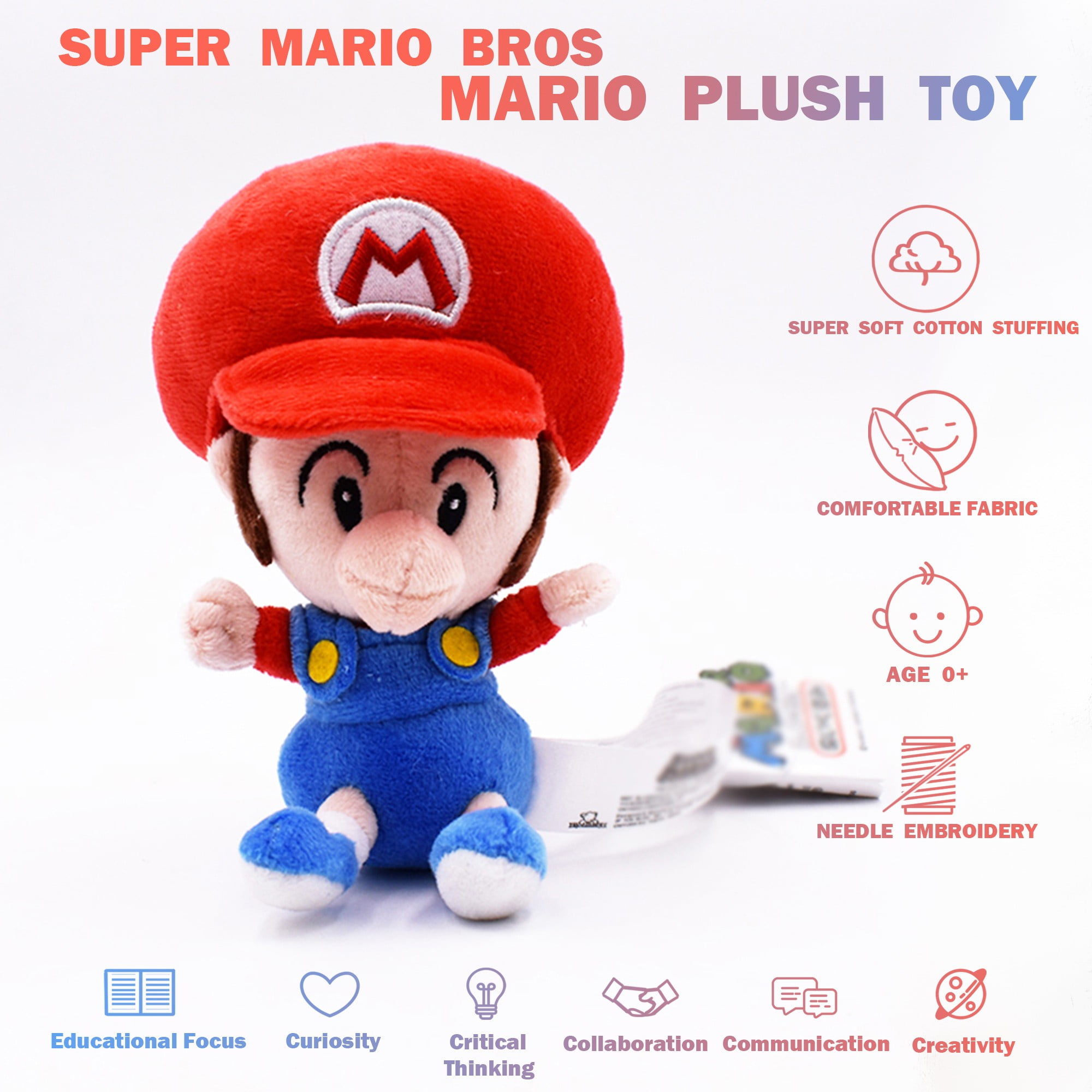 Super Mario Bros Star Cute Keyring Toy Brand New & Sealed 