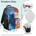 thumbnail image 7 of Jeiento Fire Ice Wolf Backpack and Lunch Box Set for Kids Boys Water Resistant Large Capacity 4Pcs School Bag Set with Pencil Case Bookmarks 17 Inch School Backpack for Elementary, 7 of 7