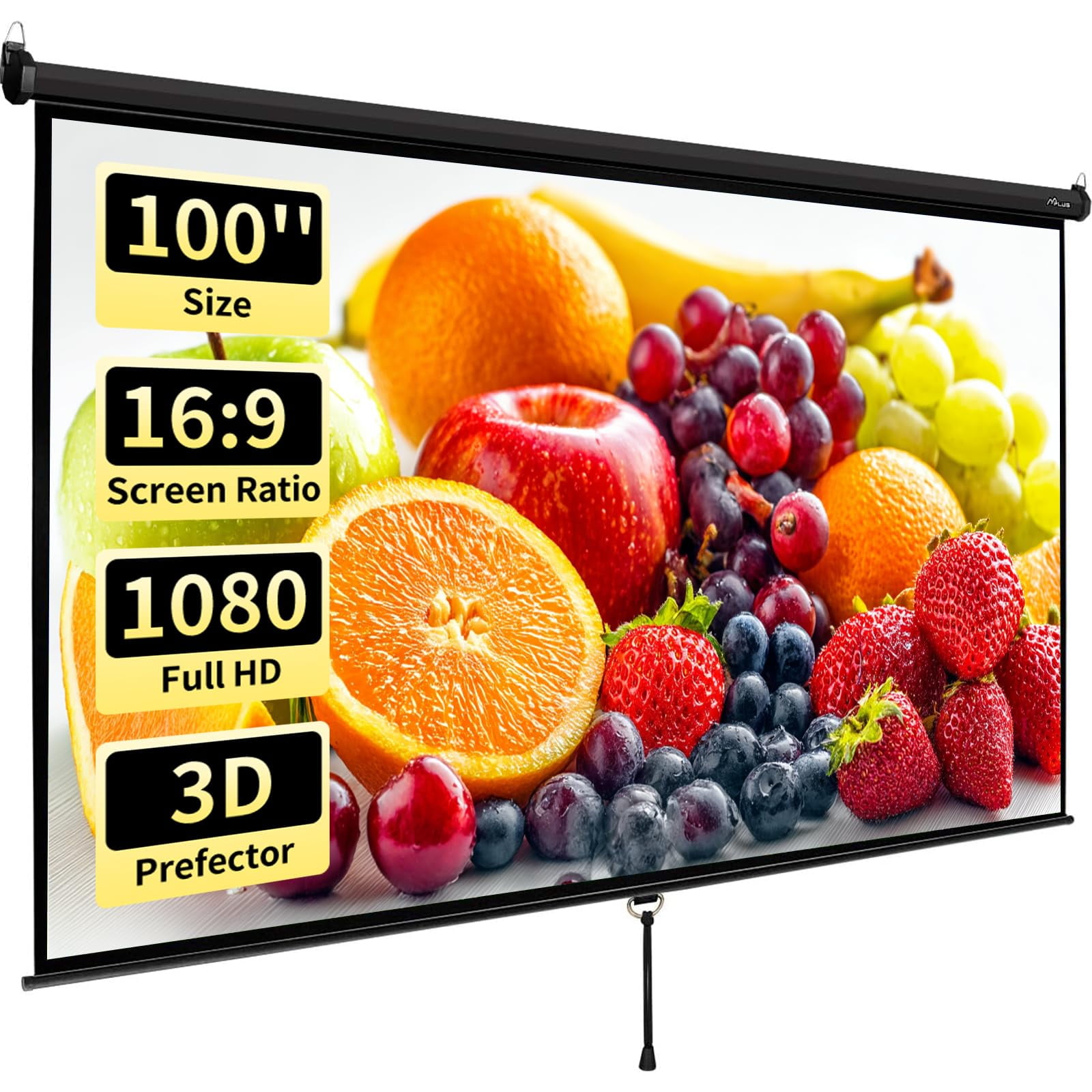 VEVOR PROJECTOR SCREEN With Stand 100 Inch 16:9 HD 4K Outdoor Indoor