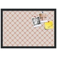 thumbnail image 2 of PinPix ArtToFrames 24x16 Custom Cork Bulletin Board Argyle Tan   Poster Board Has a Fabric Style Canvas Finish, Framed in Satin Black (PinPix-643), 2 of 6