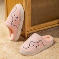 thumbnail image 6 of Fuzzy Slippers For Women Couples Men On Furry Flat Home Winter Round Toe Keep Warm Prints Slippers Shoes Warm Cozy Winter House Slippers Bedroom Indoor House Shoes, 6 of 7