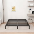thumbnail image 7 of 9 Inch Low  Bed Frame Heavy Duty Metal Platform, No Box Spring Needed, Easy Assembly Mattress Foundation, No Noise, Black, 7 of 7