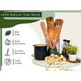 thumbnail image 4 of 6Pcs Spurtle with Spoon Rest, Wood Spatula Olive Green, Wooden Utensils for Cooking, Wood Spatula, Wooden Kitchen Utensil Set, Spurtles Kitchen Tools, 4 of 7