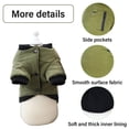 thumbnail image 3 of Abrigo para clima frío para perros y mascotas, ropa cálida para perros pequeños, ropa para Chihuahua (verde), 3 of 5