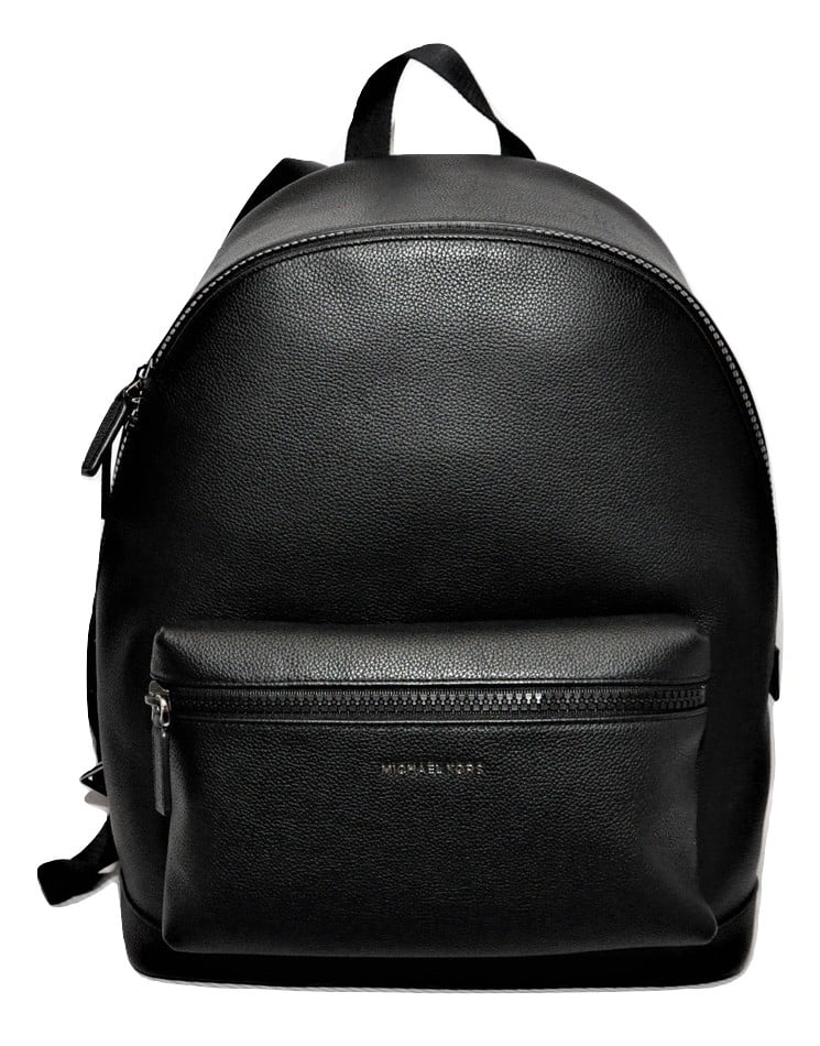 michael kors backpack leather black