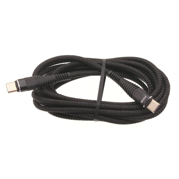 Type-C to USB-C 6ft PD Cable for Moto G Power (2022) Phone - Charger Cord Power Wire Sync Braided Fast W4K Compatible With Motorola Moto G Power (2022)
