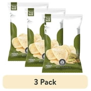 (3 pack) Utz Ripples Fried Dill Pickle Potato Chips, Gluten-Free, Family Size, 7.75 oz Bag