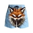 thumbnail image 6 of Mceream Men's Swim Trunks Quick Dry Hawaiian Bathing Summer Cute Funny Printed Swim Shorts with Pockets Drawsting Elastic Waist Casual Quick Dry Vacation Beach Swimwear Light Blue M, 6 of 6